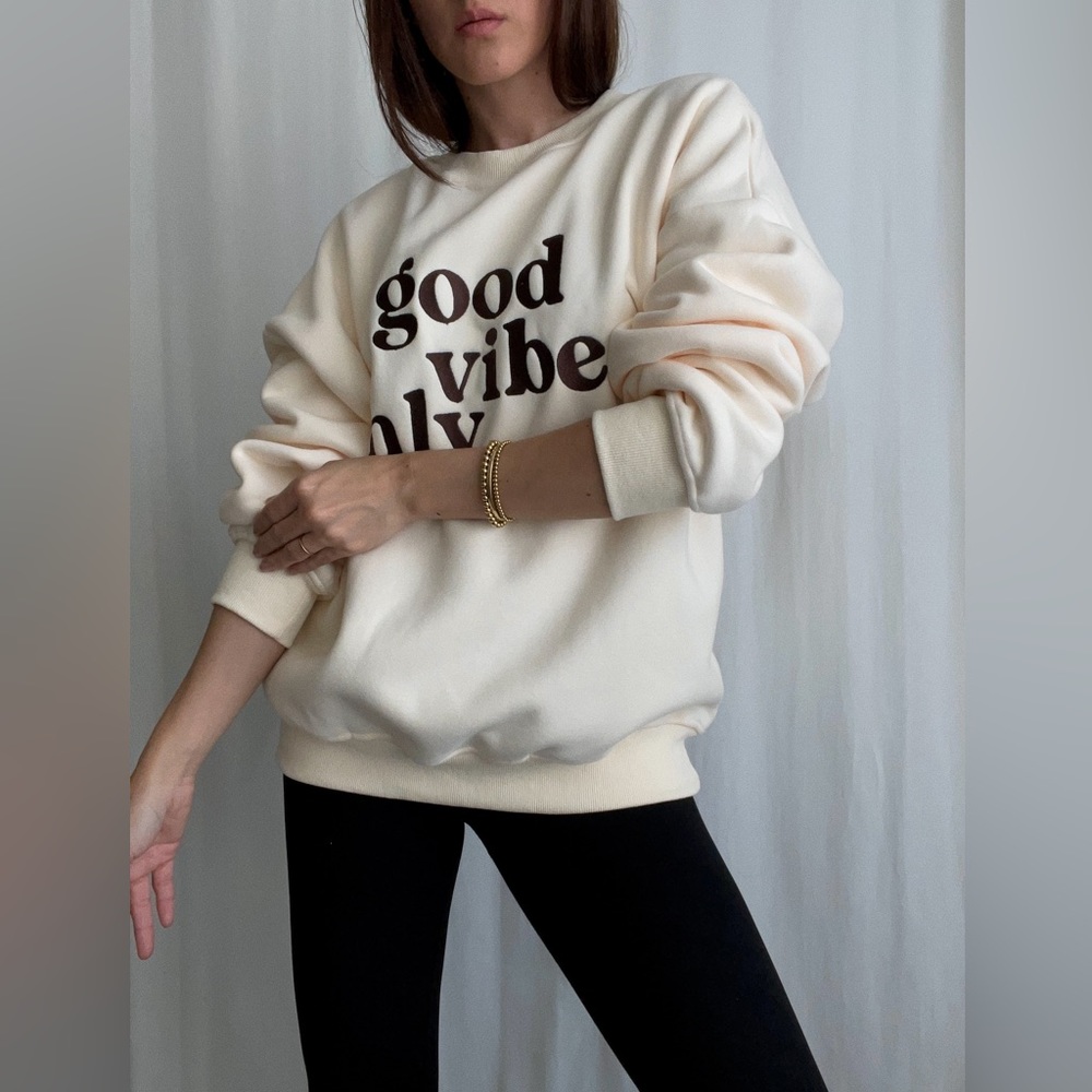 VIBES SWEATSHIRT 🆕 — In Cream - Picture 4 of 7